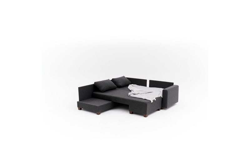 Hörnbäddsoffa Iroulport Vänster Antracit - Antracit - Möbler - Vardagsrum - Bäddsoffor