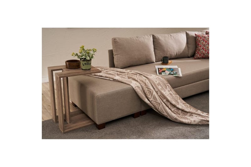 Hörnbäddsoffa Iroulport Vänster Beige - Beige - Möbler - Vardagsrum - Bäddsoffor