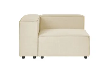 Hörnsektion Aprica Beige, svart, Linne - Beige - Möbler - Vardagsrum - Soffor - Modulsoffor - Hörnmodul