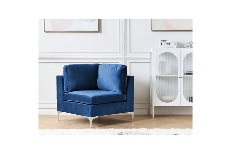 Hörnsektion Evja Blå - Blå - Möbler - Vardagsrum - Soffor - Modulsoffor - Hörnmodul