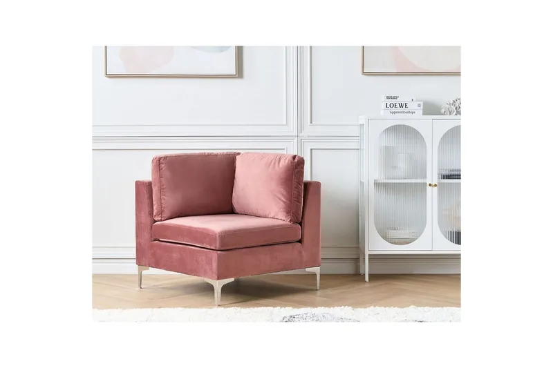 Hörnsektion Evja Rosa - Rosa - Möbler - Vardagsrum - Soffor - Modulsoffor - Hörnmodul