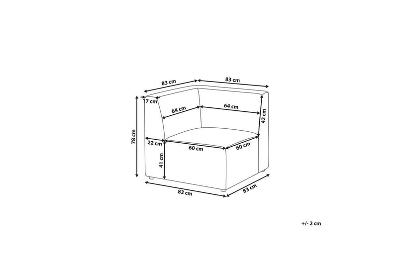 Hörnsektion Lemvig Taupe - Taupe - Möbler - Vardagsrum - Soffor - Modulsoffor - Hörnmodul
