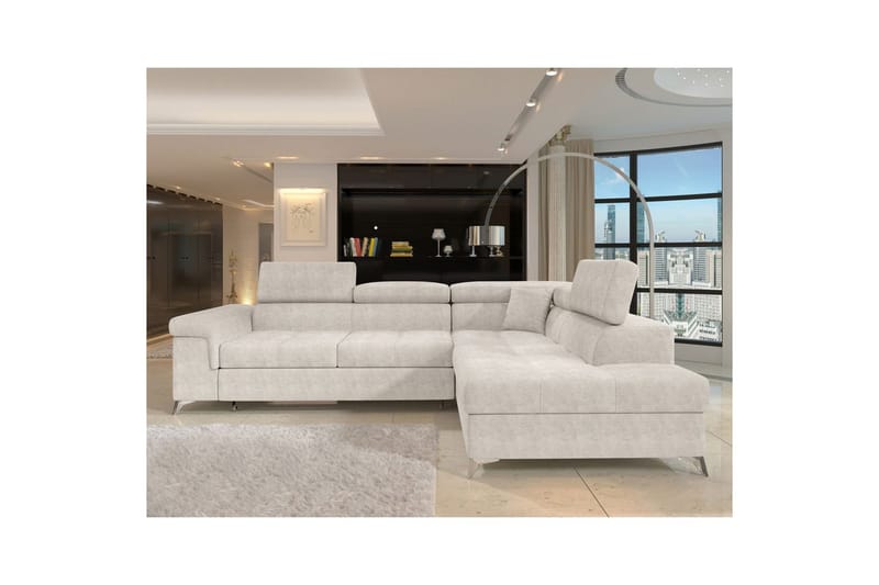 Hörnsoffa Eltap Eridano 275x202x88 cm - Amore 01, Vit, Höger - Möbler - Vardagsrum - Bäddsoffor