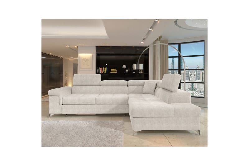 Hörnsoffa Eltap Eridano 275x202x88 cm - Amore 01, Vit, Höger - Möbler - Vardagsrum - Bäddsoffor