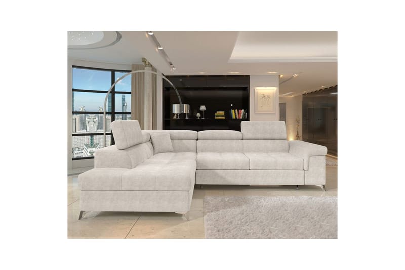 Hörnsoffa Eltap Eridano 275x202x88 cm - Amore 01, Vit, Vänster - Möbler - Vardagsrum - Bäddsoffor