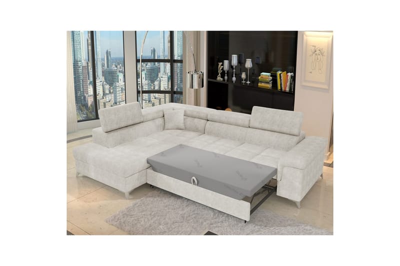 Hörnsoffa Eltap Eridano 275x202x88 cm - Amore 01, Vit, Vänster - Möbler - Vardagsrum - Bäddsoffor