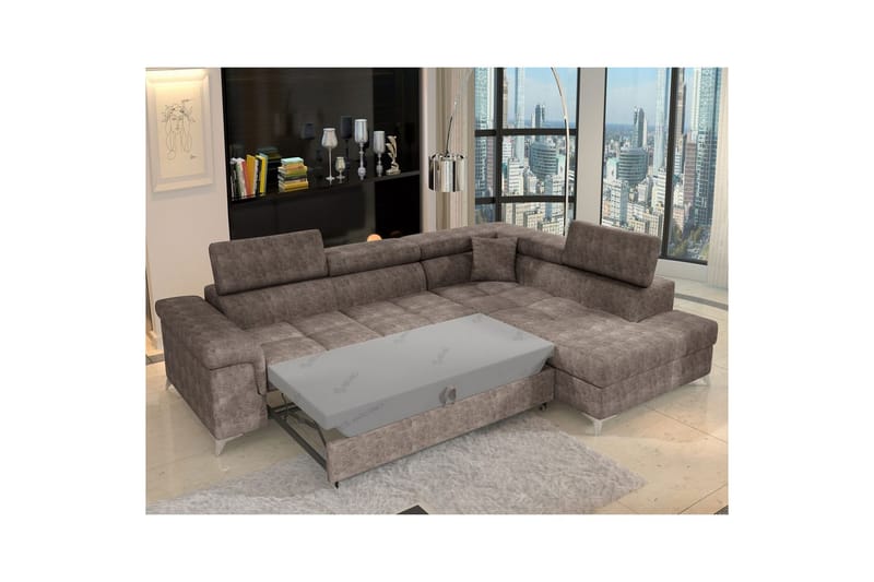 Hörnsoffa Eltap Eridano 275x202x88 cm - Amore 20, Mörk Beige, Höger - Möbler - Vardagsrum - Bäddsoffor