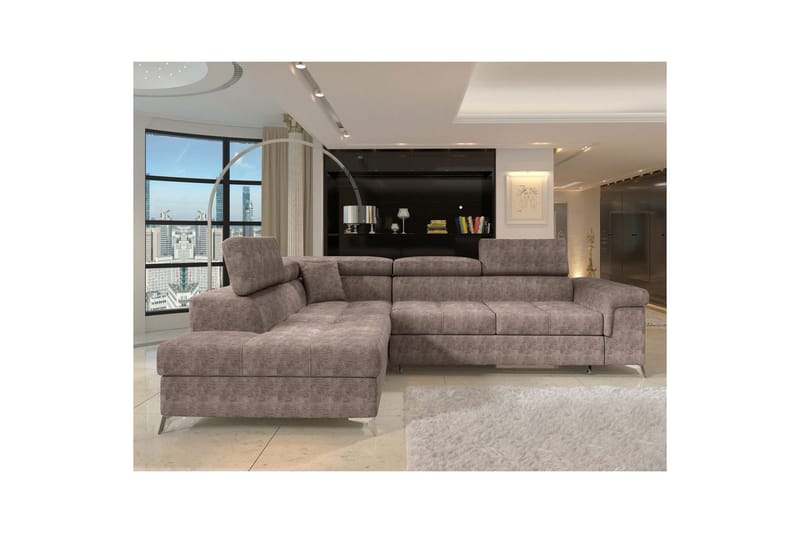 Hörnsoffa Eltap Eridano 275x202x88 cm - Amore 20, Mörk Beige, Vänster - Möbler - Vardagsrum - Bäddsoffor