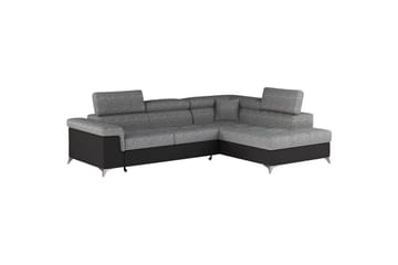 Hörnsoffa Eltap Eridano 275x202x88 cm - Berlin 01, Mjuk 11, Grå, Svart, Höger - Möbler - Vardagsrum - Bäddsoffor