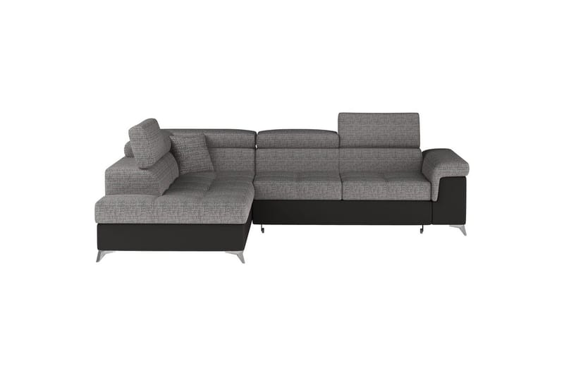Hörnsoffa Eltap Eridano 275x202x88 cm - Berlin 01, Mjuk 11, Grå, Svart, Vänster - Möbler - Vardagsrum - Bäddsoffor