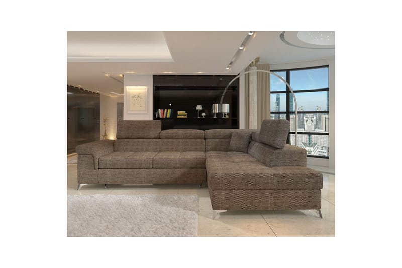 Hörnsoffa Eltap Eridano 275x202x88 cm - Berlin 03, Beige, Höger - Möbler - Vardagsrum - Bäddsoffor