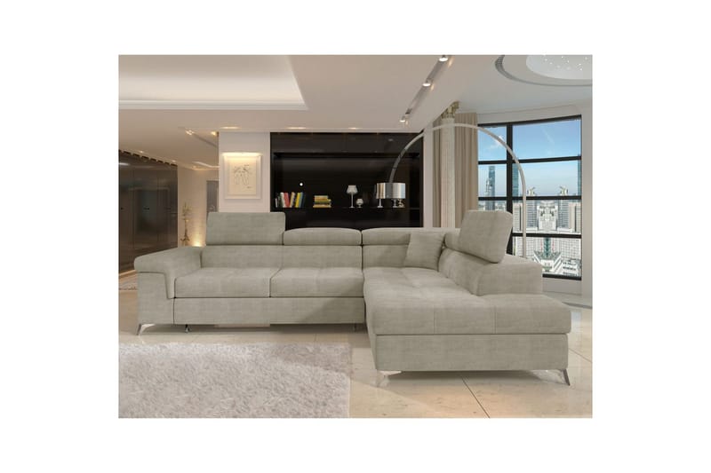Hörnsoffa Eltap Eridano 275x202x88 cm - Manhattan 20, Mörkbeige, Höger - Möbler - Vardagsrum - Bäddsoffor