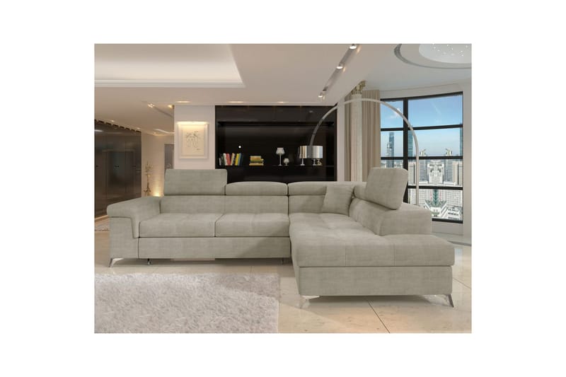 Hörnsoffa Eltap Eridano 275x202x88 cm - Manhattan 20, Mörkbeige, Höger - Möbler - Vardagsrum - Bäddsoffor