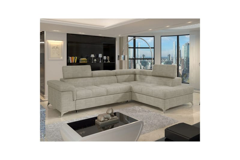 Hörnsoffa Eltap Eridano 275x202x88 cm - Manhattan 20, Mörkbeige, Höger - Möbler - Vardagsrum - Bäddsoffor