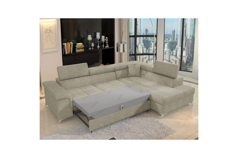 Hörnsoffa Eltap Eridano 275x202x88 cm - Manhattan 20, Mörkbeige, Höger - Möbler - Vardagsrum - Bäddsoffor