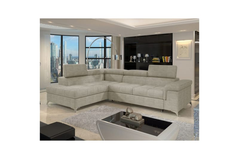 Hörnsoffa Eltap Eridano 275x202x88 cm - Manhattan 20, Mörkbeige, Vänster - Möbler - Vardagsrum - Bäddsoffor