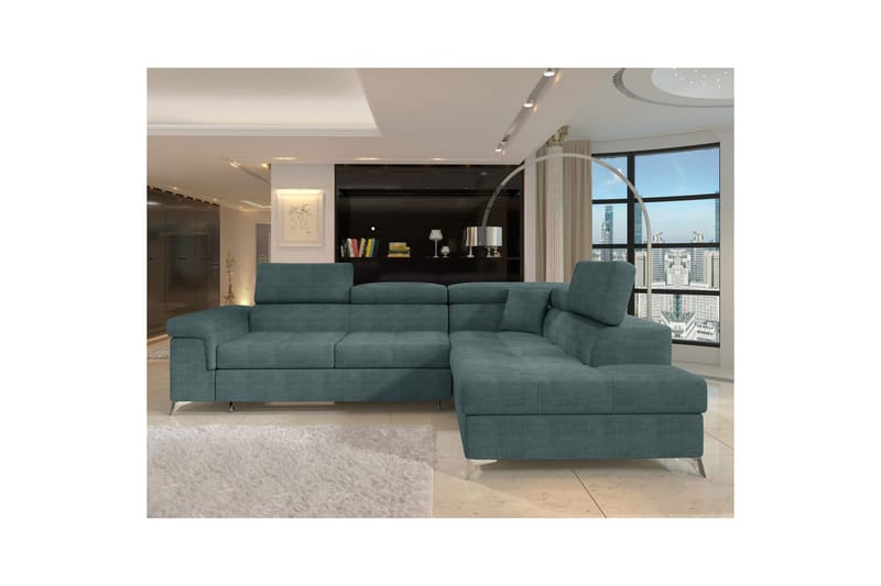 Hörnsoffa Eltap Eridano 275x202x88 cm - Manhattan 38, Grön, Höger - Möbler - Vardagsrum - Bäddsoffor