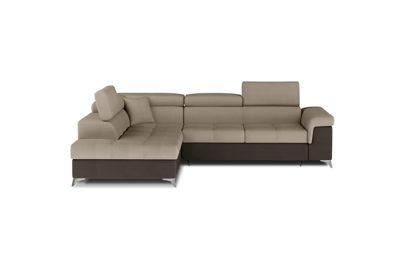 Hörnsoffa Eltap Eridano 275x202x88 cm - Monolith 09, Monolith 29, Mörkbeige, Brun, Höger - Möbler - Vardagsrum - Bäddsoffor