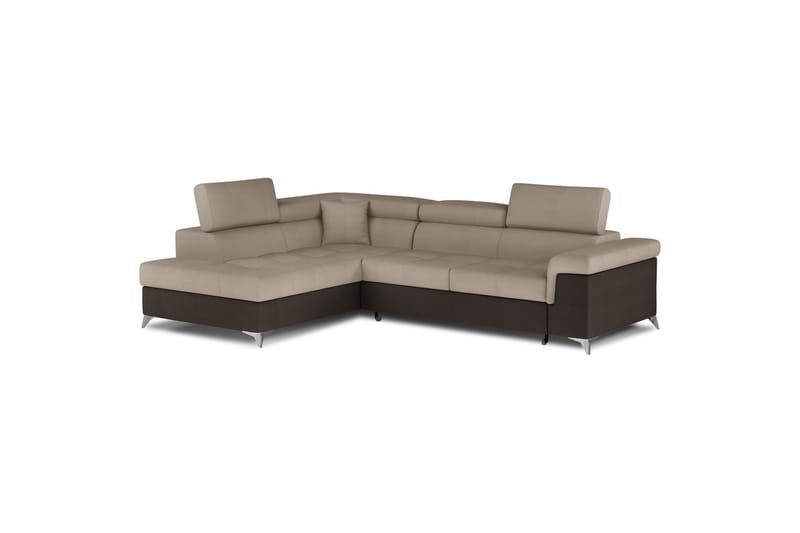 Hörnsoffa Eltap Eridano 275x202x88 cm - Monolith 09, Monolith 29, Mörkbeige, Brun, Höger - Möbler - Vardagsrum - Bäddsoffor