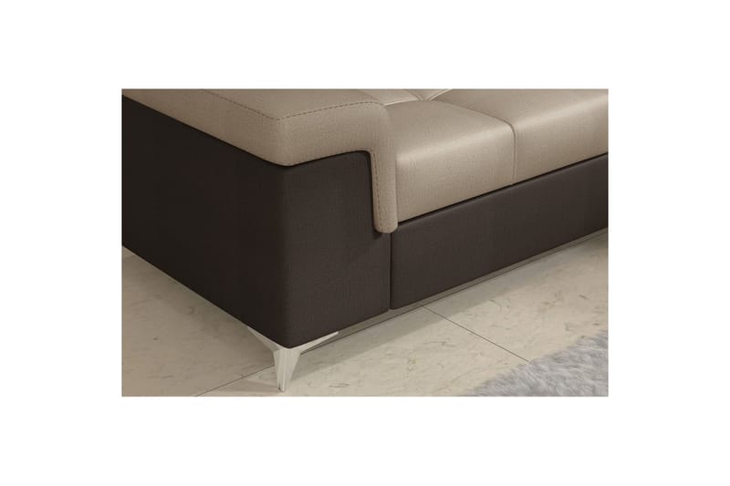 Hörnsoffa Eltap Eridano 275x202x88 cm - Monolith 09, Monolith 29, Mörkbeige, Brun, Vänster - Möbler - Vardagsrum - Bäddsoffor