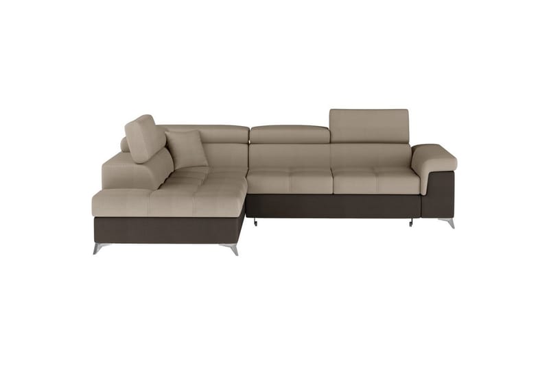 Hörnsoffa Eltap Eridano 275x202x88 cm - Monolith 09, Monolith 29, Mörkbeige, Brun, Vänster - Möbler - Vardagsrum - Bäddsoffor