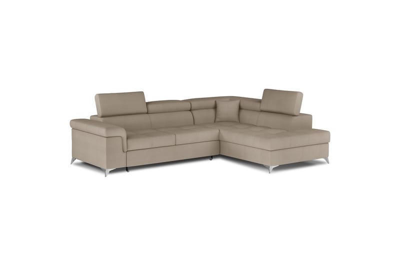 Hörnsoffa Eltap Eridano 275x202x88 cm - Monolith 09, Mörkbeige, Höger - Möbler - Vardagsrum - Bäddsoffor