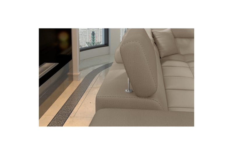 Hörnsoffa Eltap Eridano 275x202x88 cm - Monolith 09, Mörkbeige, Vänster - Möbler - Vardagsrum - Bäddsoffor