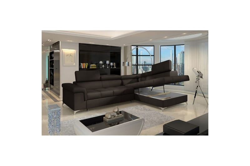 Hörnsoffa Eltap Eridano 275x202x88 cm - Monolith 29, Mörkbrun, Höger - Möbler - Vardagsrum - Bäddsoffor