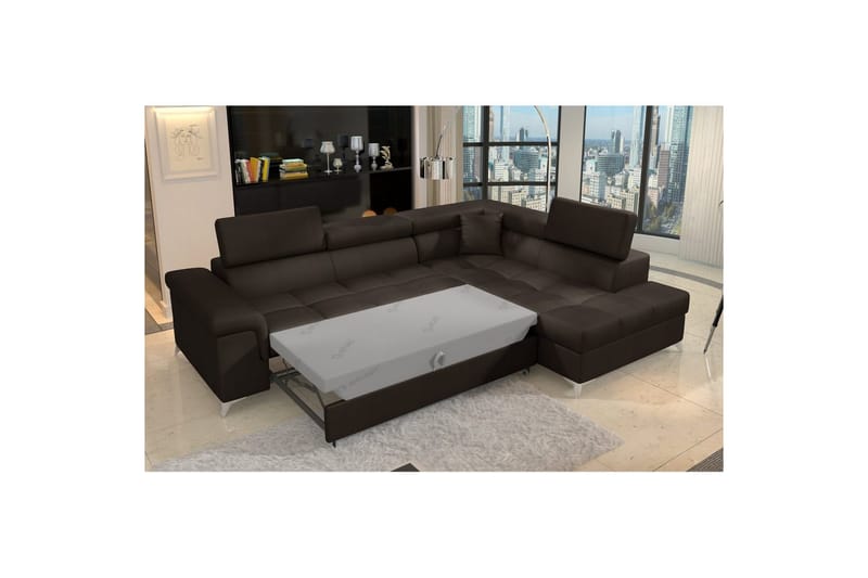 Hörnsoffa Eltap Eridano 275x202x88 cm - Monolith 29, Mörkbrun, Höger - Möbler - Vardagsrum - Bäddsoffor