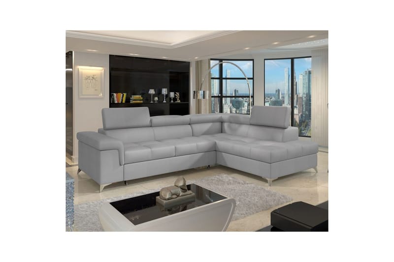 Hörnsoffa Eltap Eridano 275x202x88 cm - Monolith 84, Ljusgrå, Höger - Möbler - Vardagsrum - Bäddsoffor