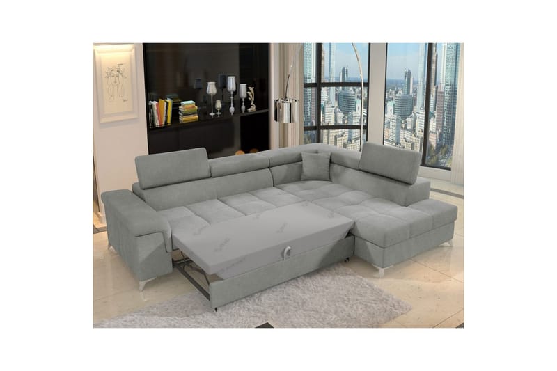Hörnsoffa Eltap Eridano 275x202x88 cm - Raquel 04 Grå, Höger - Möbler - Vardagsrum - Bäddsoffor