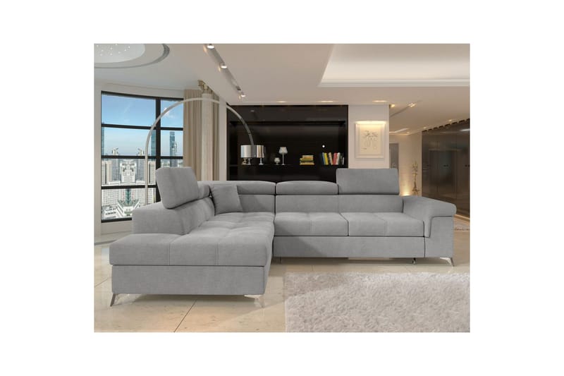 Hörnsoffa Eltap Eridano 275x202x88 cm - Raquel 04 Grå, Vänster - Möbler - Vardagsrum - Bäddsoffor