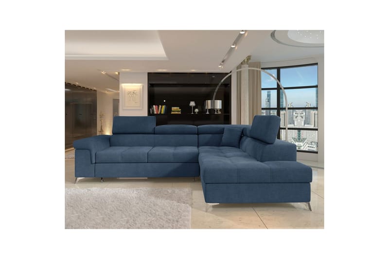 Hörnsoffa Eltap Eridano 275x202x88 cm - Raquel 40, Blå, Höger - Möbler - Vardagsrum - Bäddsoffor