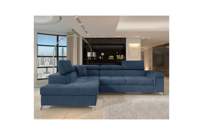 Hörnsoffa Eltap Eridano 275x202x88 cm - Raquel 40, Blå, Vänster - Möbler - Vardagsrum - Bäddsoffor