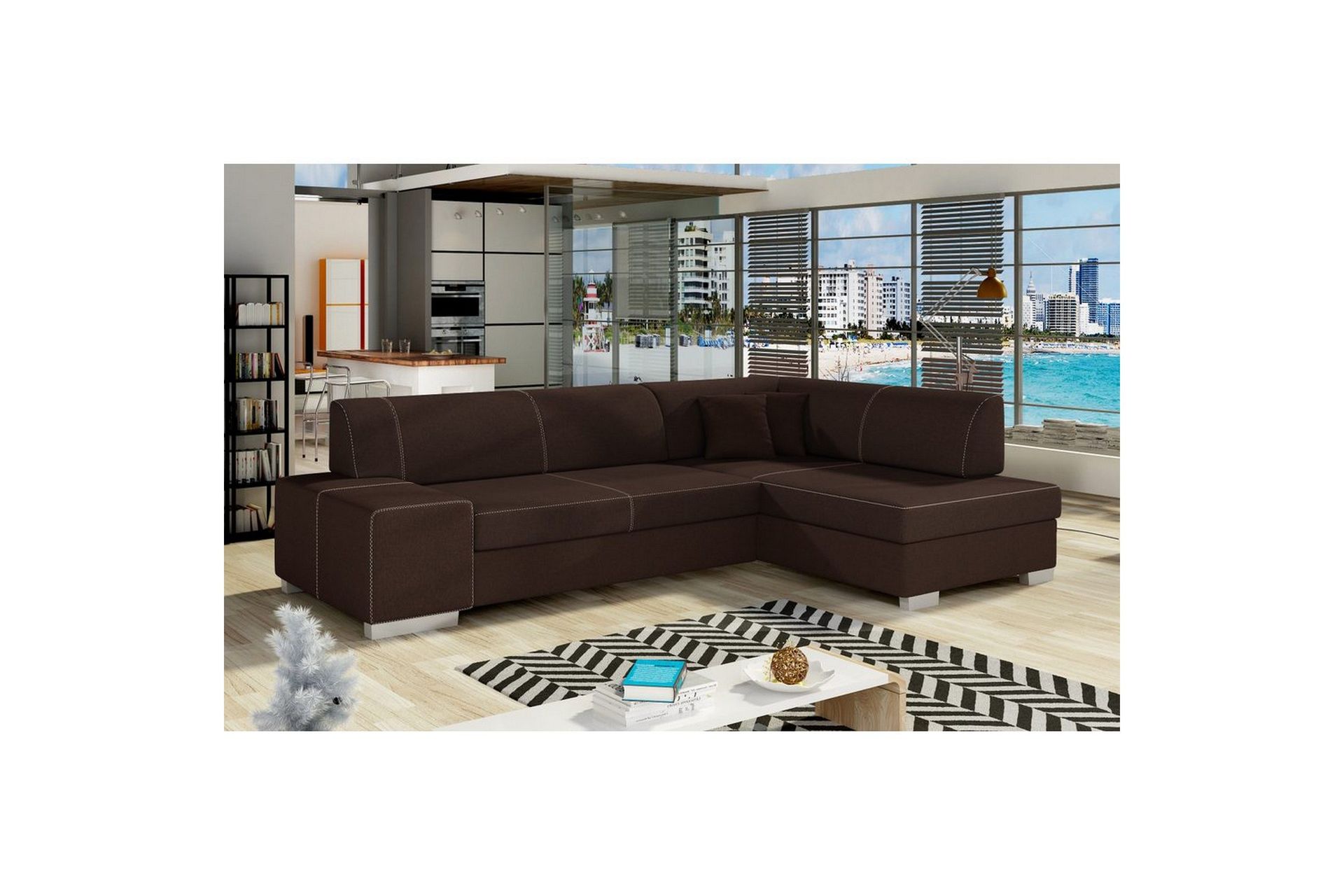 H&ouml;rnsoffa Eltap Fabio 268x167x73 cm - Sawana 26, H&ouml;ger