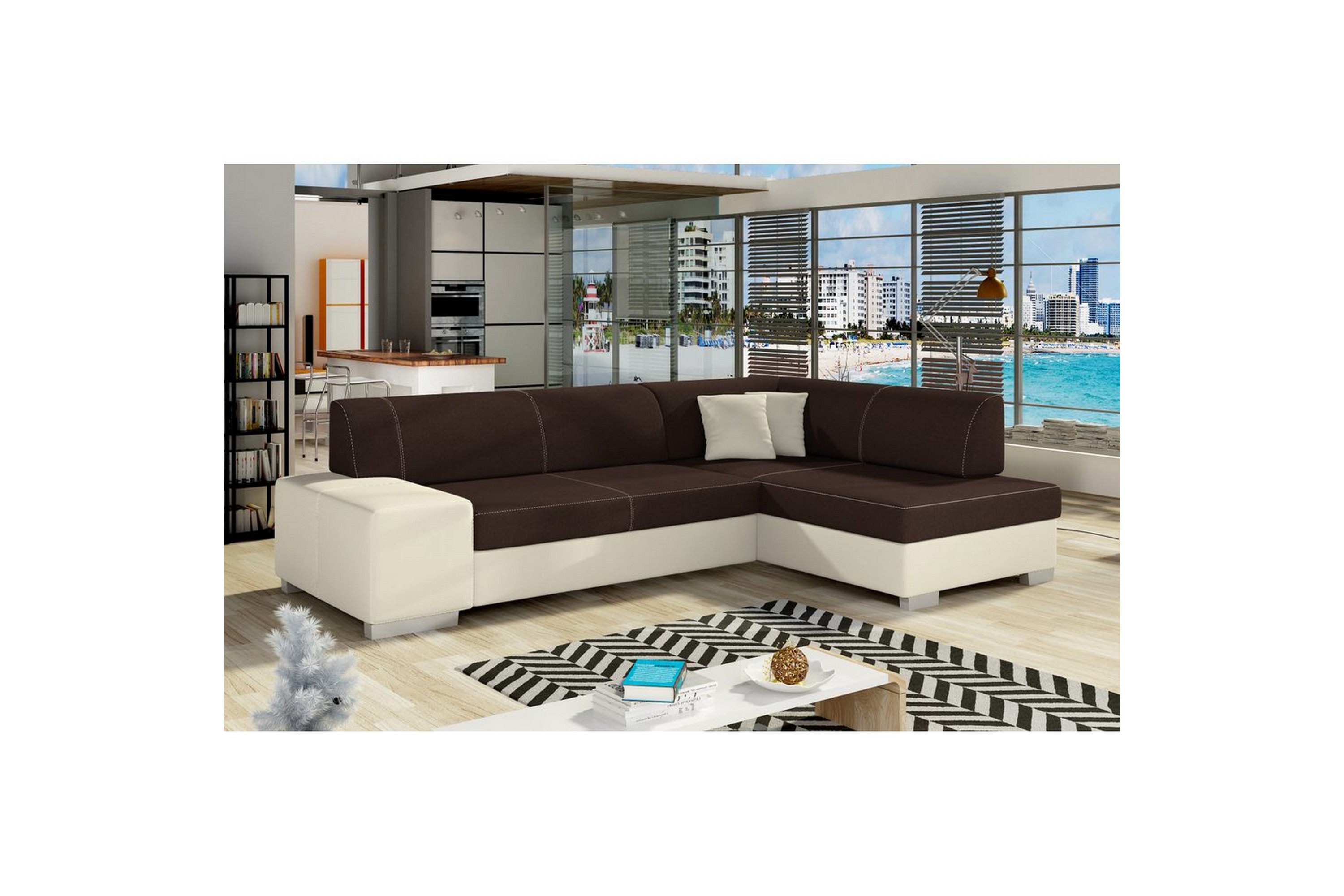 hörnsoffa eltap fabio 268x167x73 cm - sawana 26, soft 33, höger