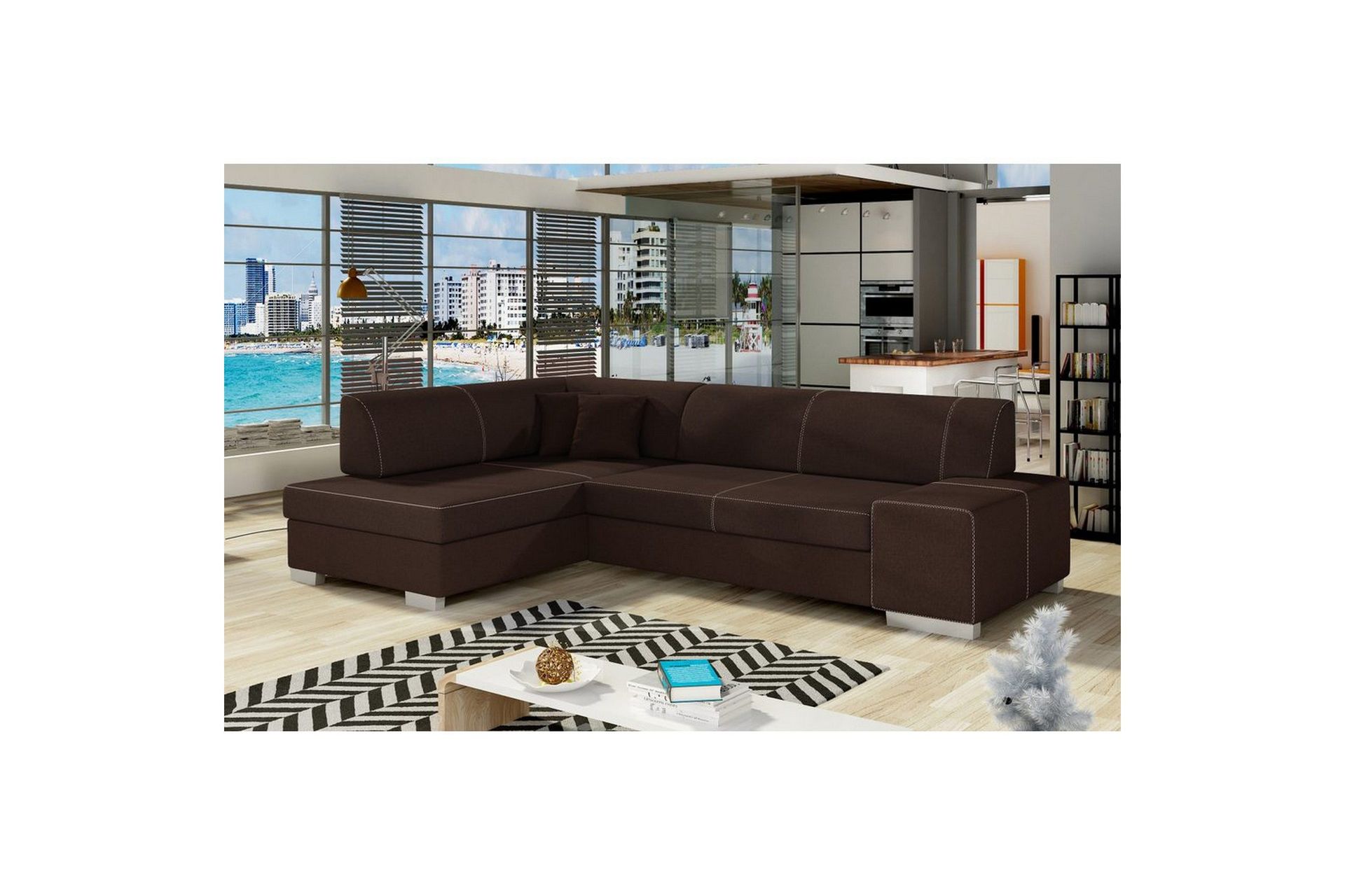 hörnsoffa eltap fabio 268x167x73 cm - sawana 26, vänster