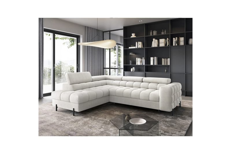 Hörnsoffa Eltap Ferucce 276x200x93 cm Amore 01 gräddvit Dubbelriktad - Möbler - Vardagsrum - Bäddsoffor