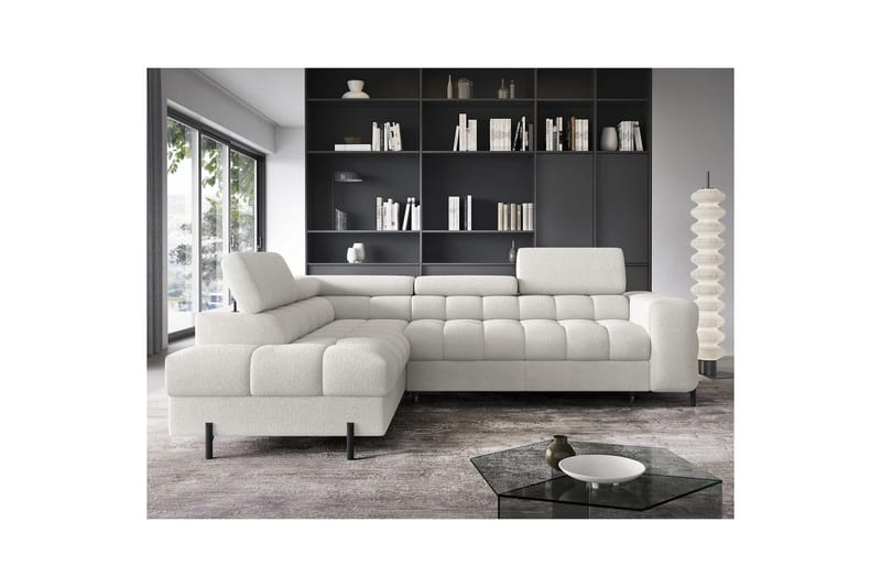 Hörnsoffa Eltap Ferucce 276x200x93 cm Amore 01 gräddvit Dubbelriktad - Möbler - Vardagsrum - Bäddsoffor