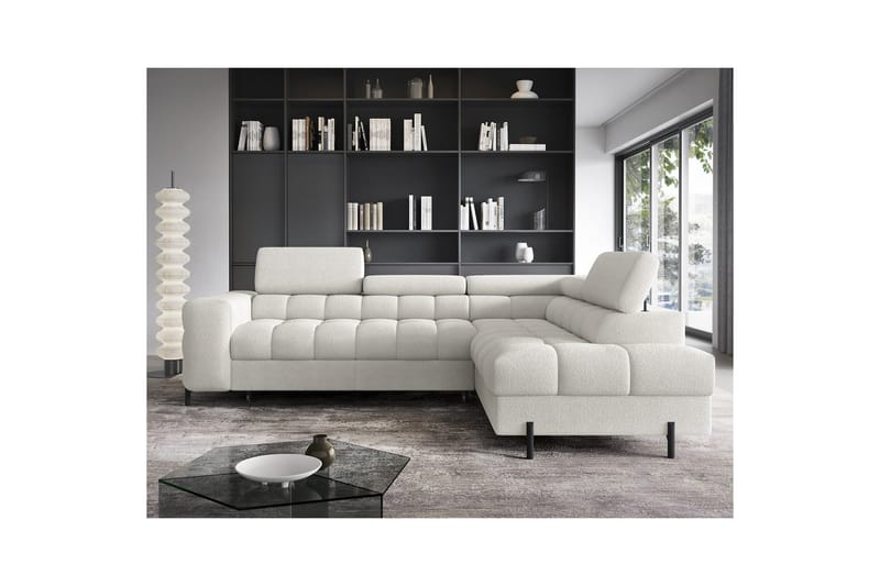 Hörnsoffa Eltap Ferucce 276x200x93 cm - Amore 01, Vit, Höger - Möbler - Vardagsrum - Bäddsoffor