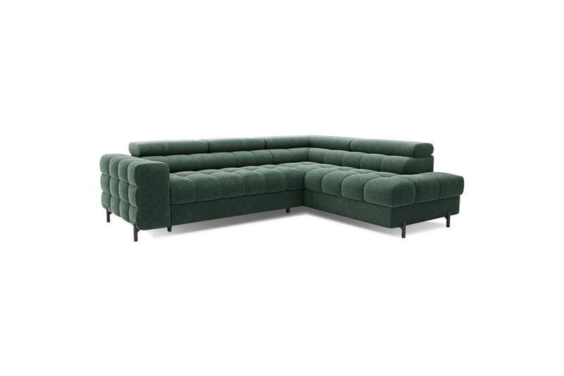 Hörnsoffa Eltap Ferucce 276x200x93 cm - Amore 35, Mörkgrön, Höger - Möbler - Vardagsrum - Bäddsoffor