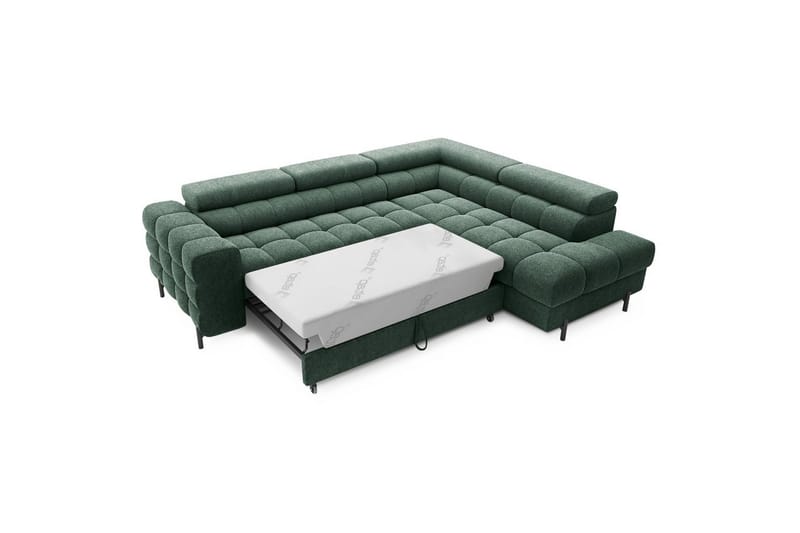 Hörnsoffa Eltap Ferucce 276x200x93 cm - Amore 35, Mörkgrön, Höger - Möbler - Vardagsrum - Bäddsoffor