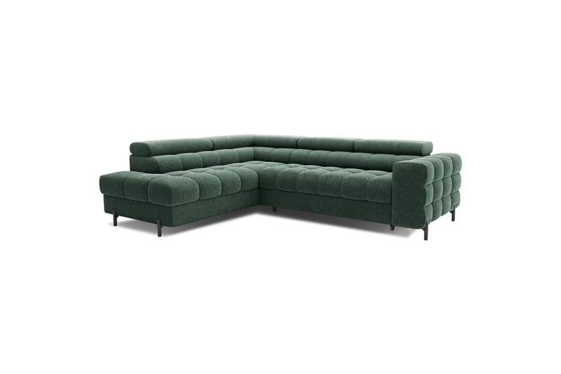 Hörnsoffa Eltap Ferucce 276x200x93 cm - Amore 35, Mörkgrön, Vänster - Möbler - Vardagsrum - Bäddsoffor