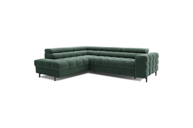 Hörnsoffa Eltap Ferucce 276x200x93 cm - Amore 35, Mörkgrön, Vänster - Möbler - Vardagsrum - Bäddsoffor