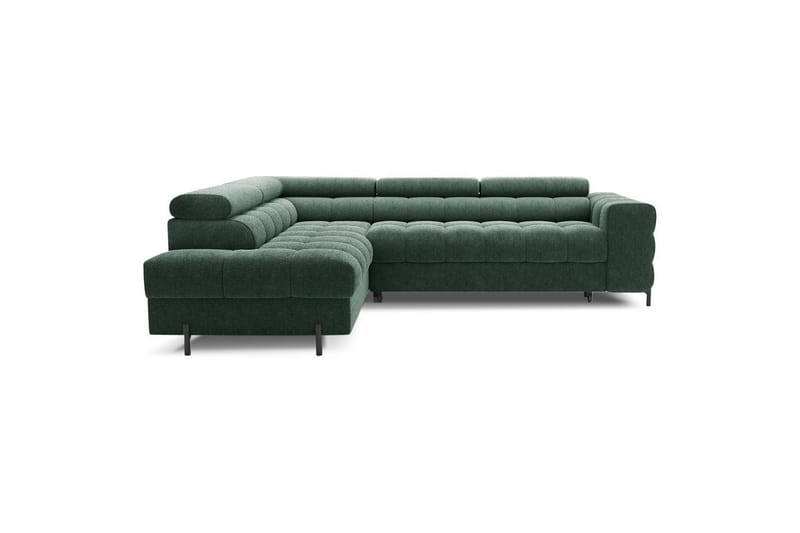 Hörnsoffa Eltap Ferucce 276x200x93 cm - Amore 35, Mörkgrön, Vänster - Möbler - Vardagsrum - Bäddsoffor