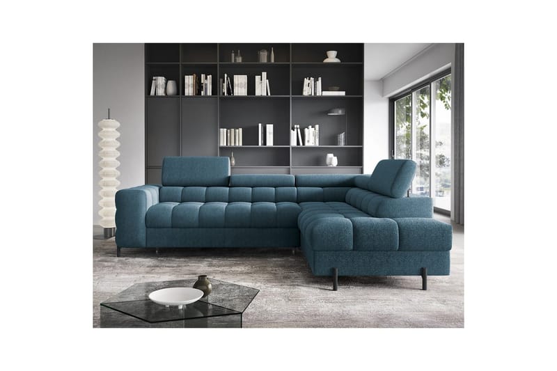Hörnsoffa Eltap Ferucce 276x200x93 cm - Amore 40, Mörkblå, Höger - Möbler - Vardagsrum - Bäddsoffor