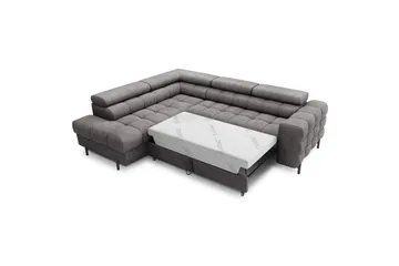 Hörnsoffa Eltap Ferucce 276x200x93 cm - Aura 04, Grå, Vänster - Möbler - Vardagsrum - Bäddsoffor