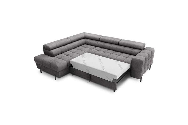 Hörnsoffa Eltap Ferucce 276x200x93 cm - Aura 04, Grå, Vänster - Möbler - Vardagsrum - Bäddsoffor