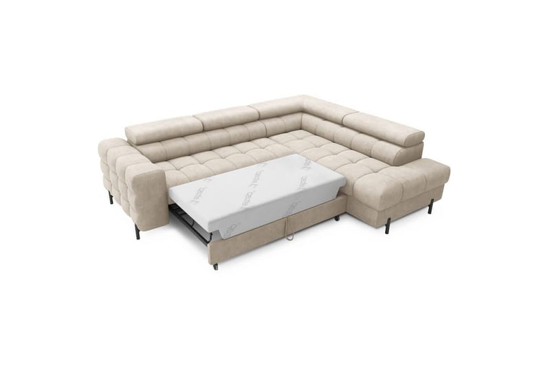Hörnsoffa Eltap Ferucce 276x200x93 cm - Aura 18, Beige, Höger - Möbler - Vardagsrum - Bäddsoffor