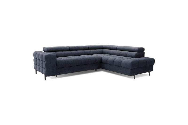 Hörnsoffa Eltap Ferucce 276x200x93 cm - Aura 40, Mörkblå, Höger - Möbler - Vardagsrum - Bäddsoffor
